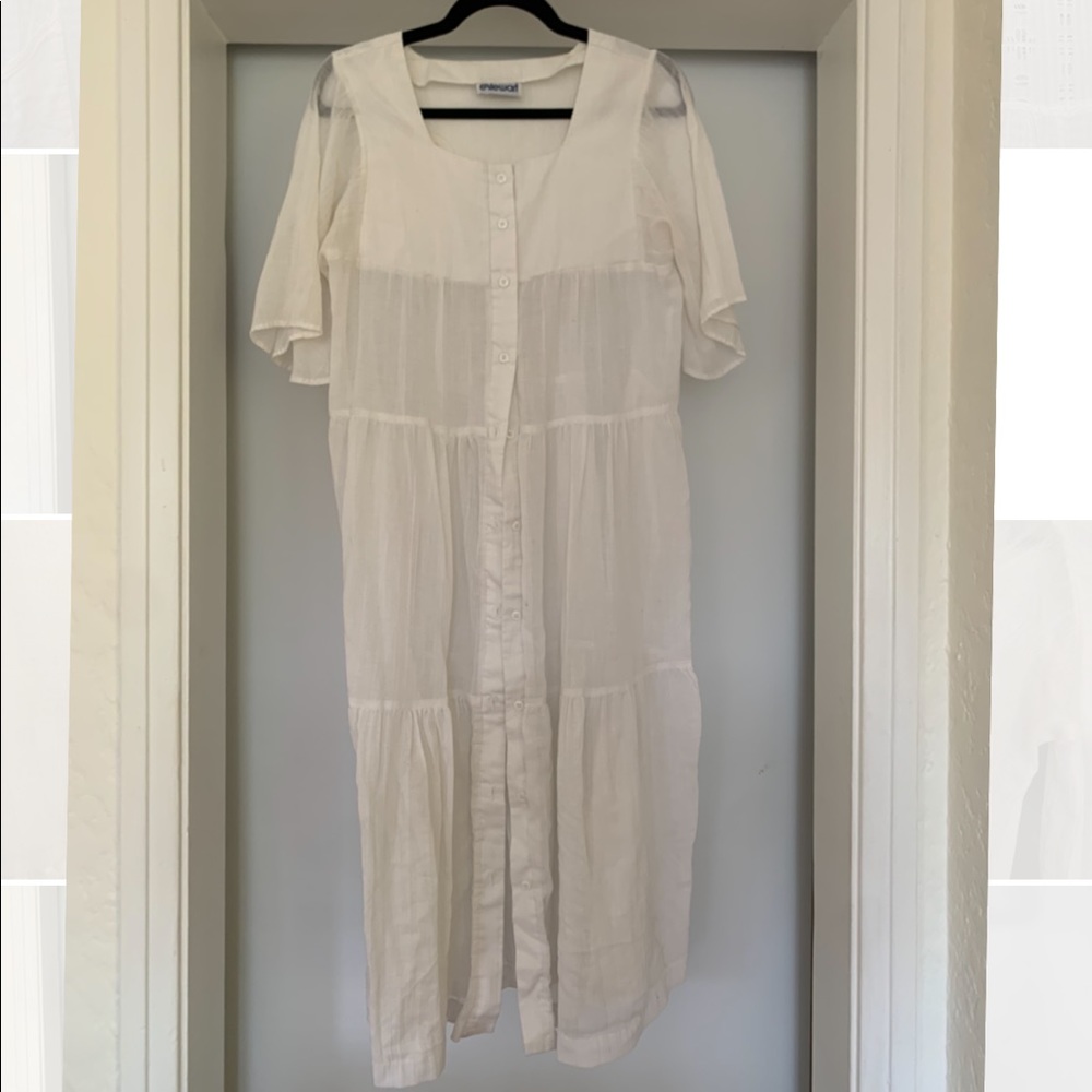 White Button Front Maxi - image 1